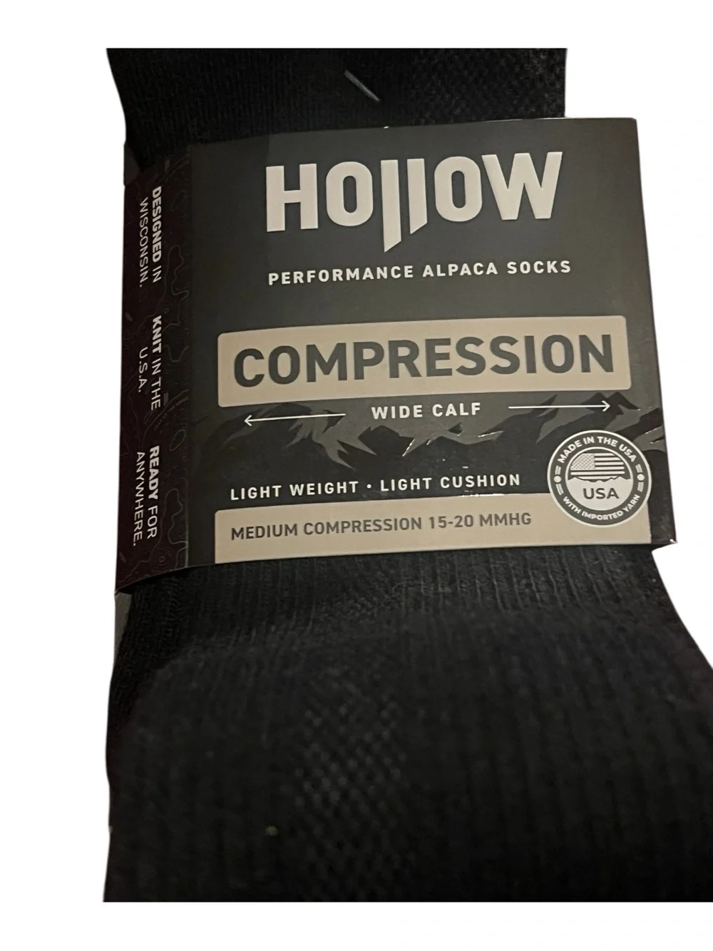 New HOLLOW Alpaca Compression Socks SZ Large Wide Calf